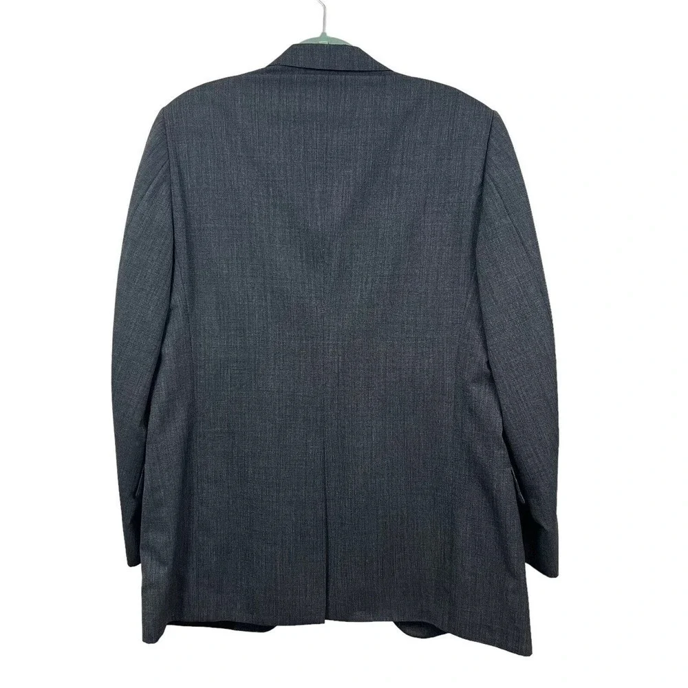 Brooks Brothers Wool Suit Blazer Sport Coat Men Lined Single Vent Gray Size 46L*